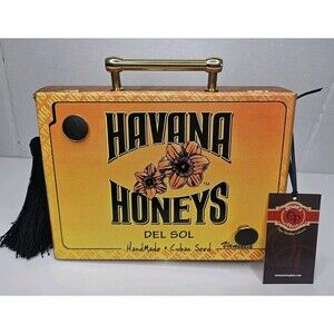 Havana Honeys Del Sol Vintage Wood Cigar Box Purse Orsons Place New W/strap